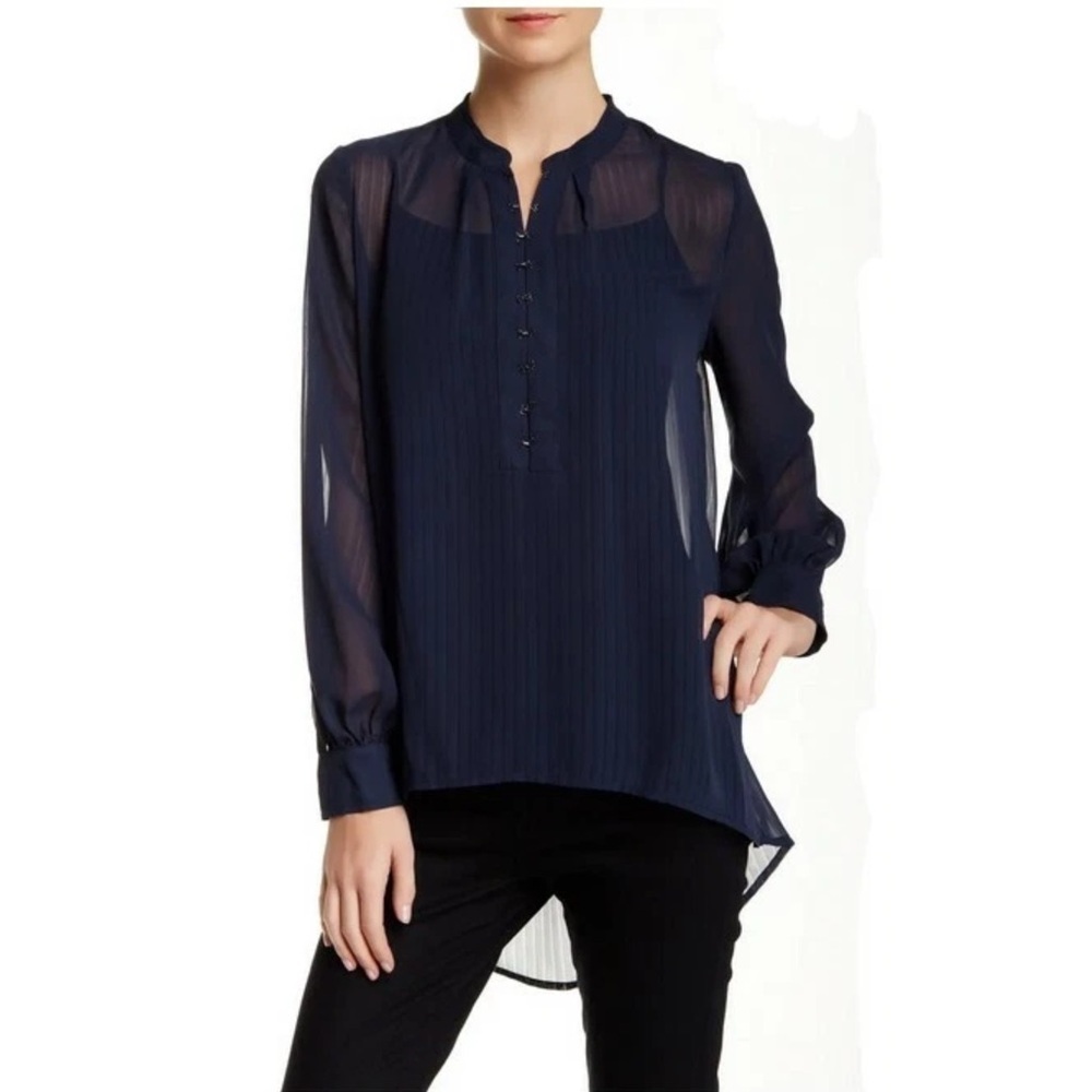 Ro & De Black Sheer Blouse Size Small Pullover